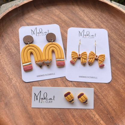 Pencil Bow Earrings