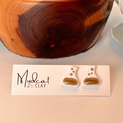 Science Beaker Earrings | Studs