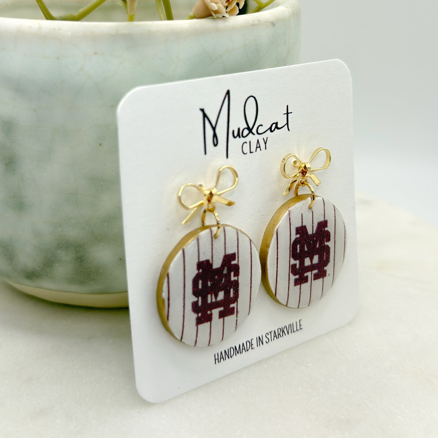 Mississippi State | M-over-S Pinstripes w/ Bows