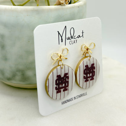 Mississippi State | M-over-S Pinstripes w/ Bows