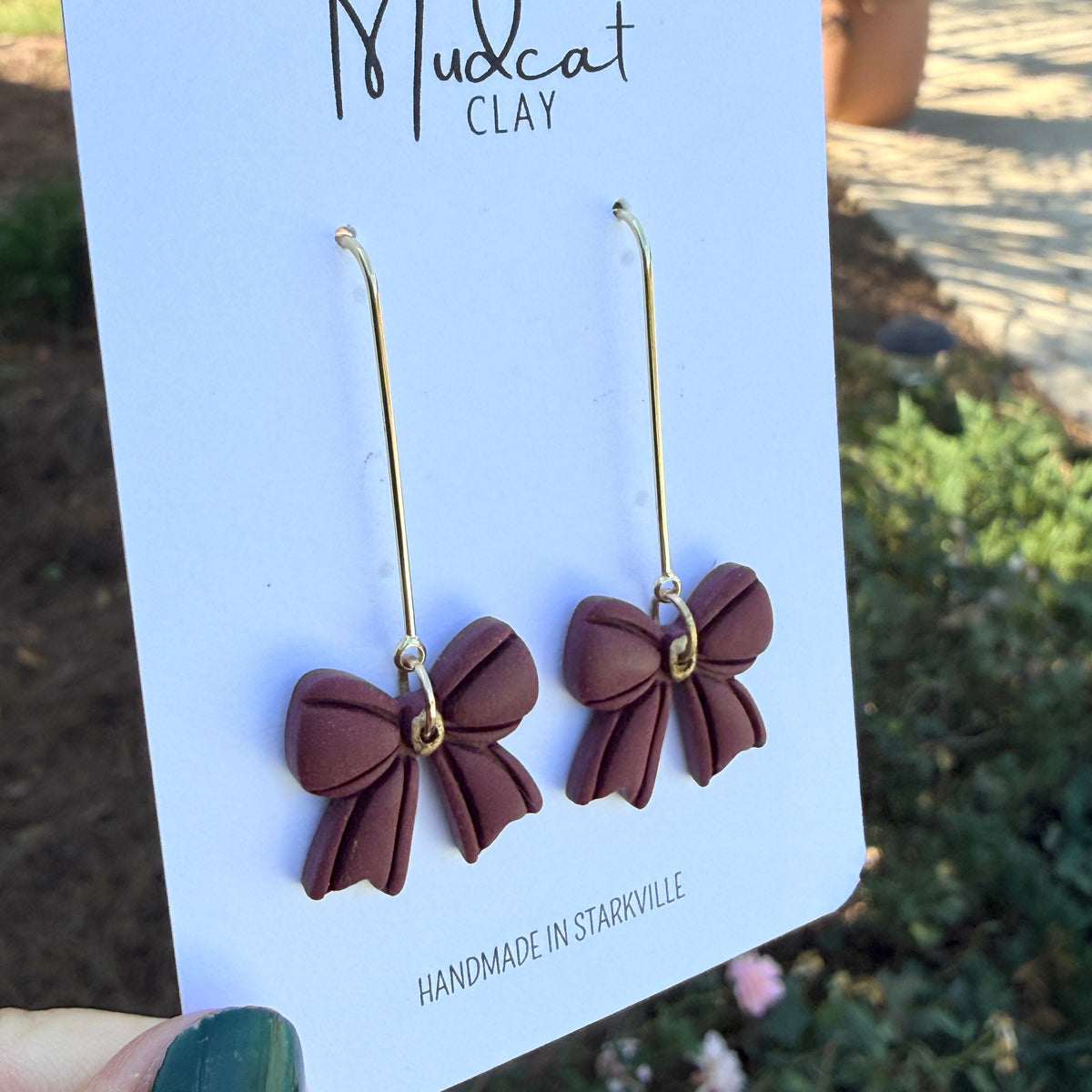 Maroon Bow Earrings | Various Designs