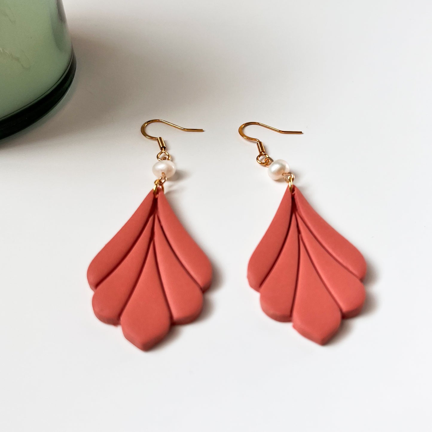 Scalloped Teardrop - Salmon