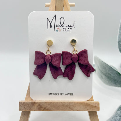 Large 3D Bow | Maroon