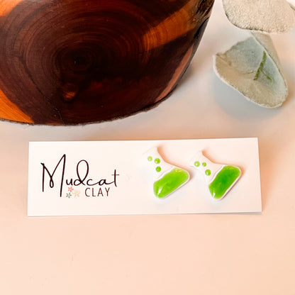 Science Beaker Earrings | Studs