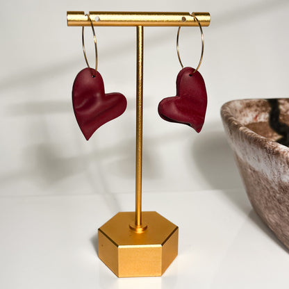 Puffy Hearts | Maroon