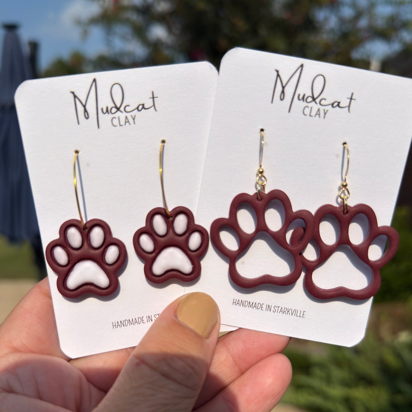 Hollow Dawg Paw Earrings