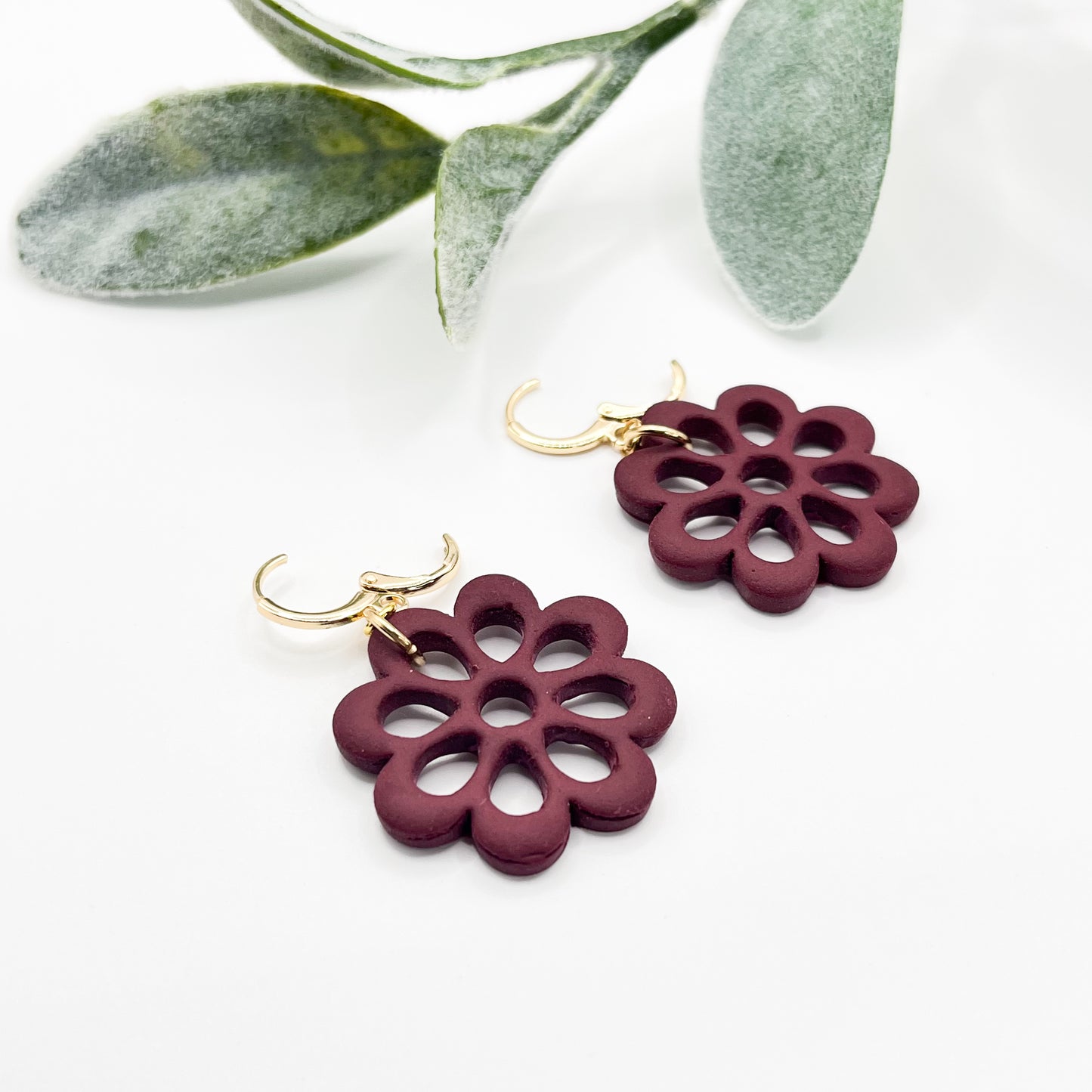 Hollow Flowers | Maroon or Maroon with Gold Shimmer