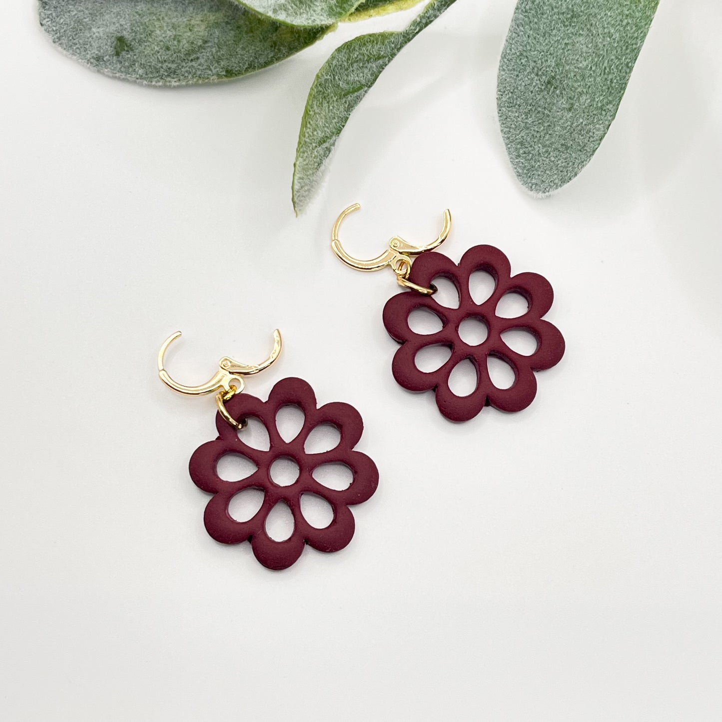 Hollow Flowers | Maroon or Maroon with Gold Shimmer