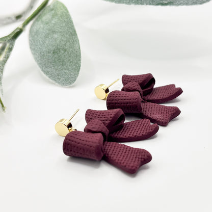 Large 3D Bow | Maroon