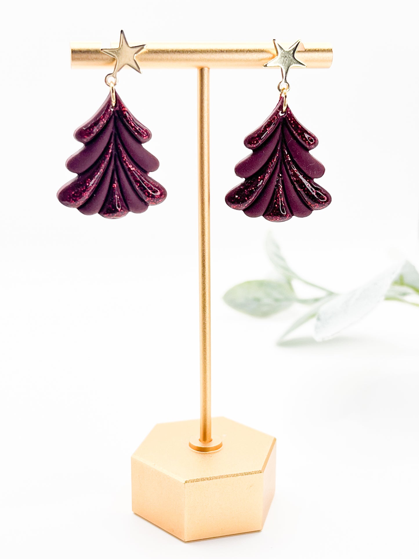 Shimmering Christmas Trees | Maroon