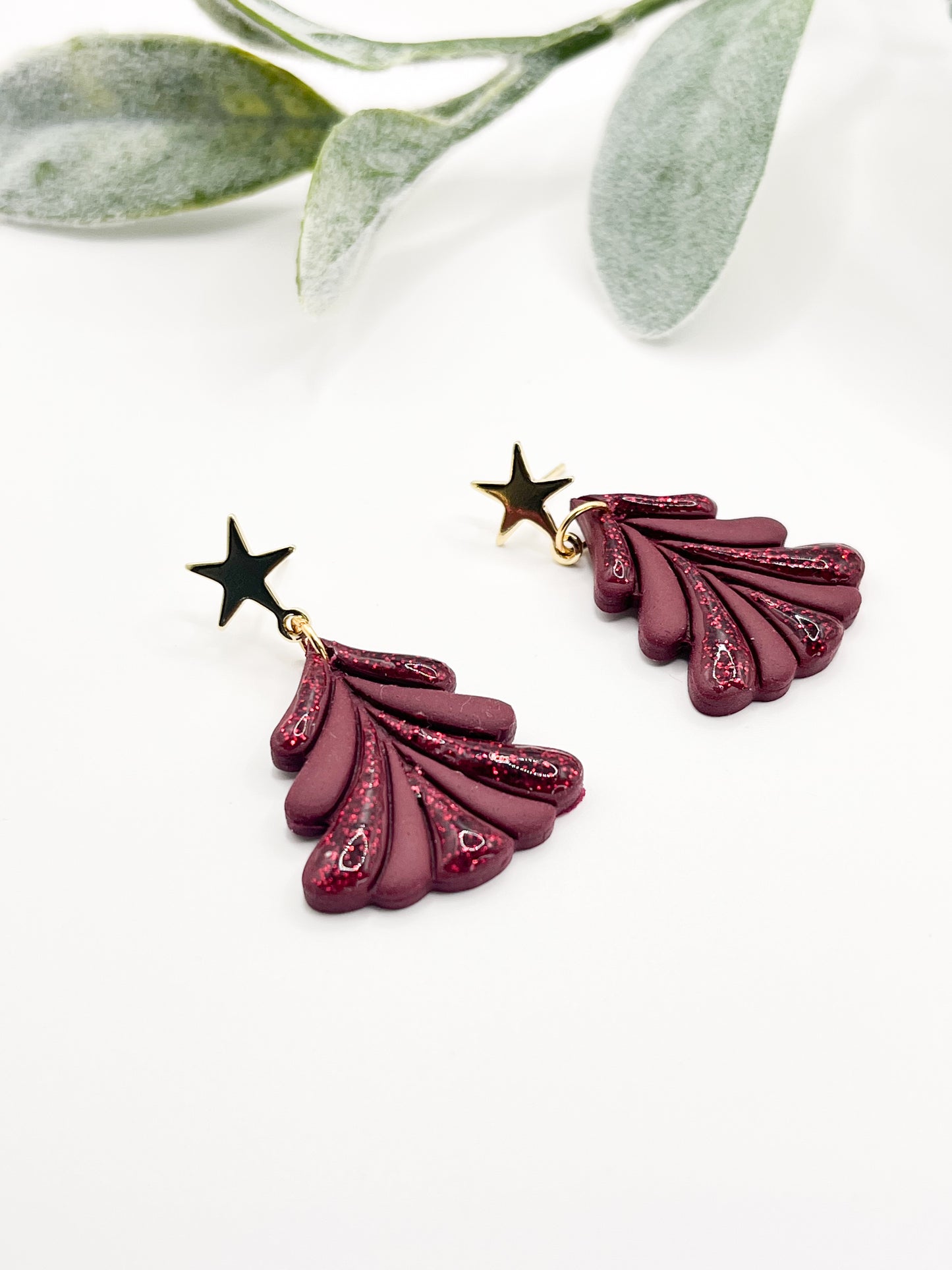 Shimmering Christmas Trees | Maroon