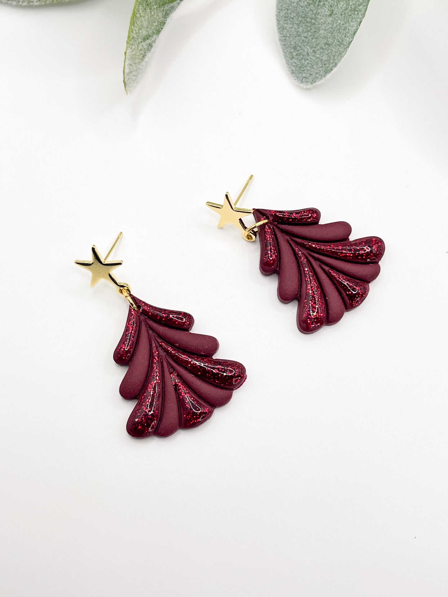 Shimmering Christmas Trees | Maroon