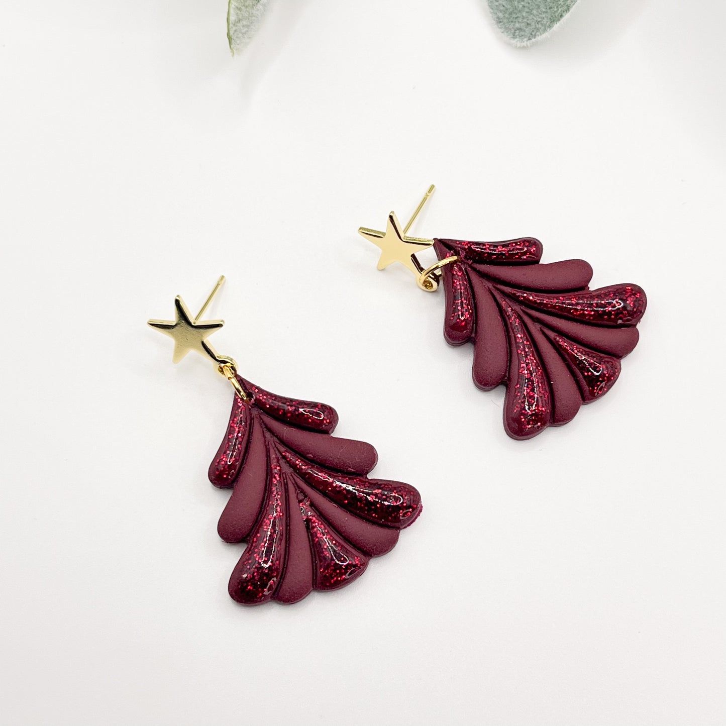 Shimmering Christmas Trees | Maroon