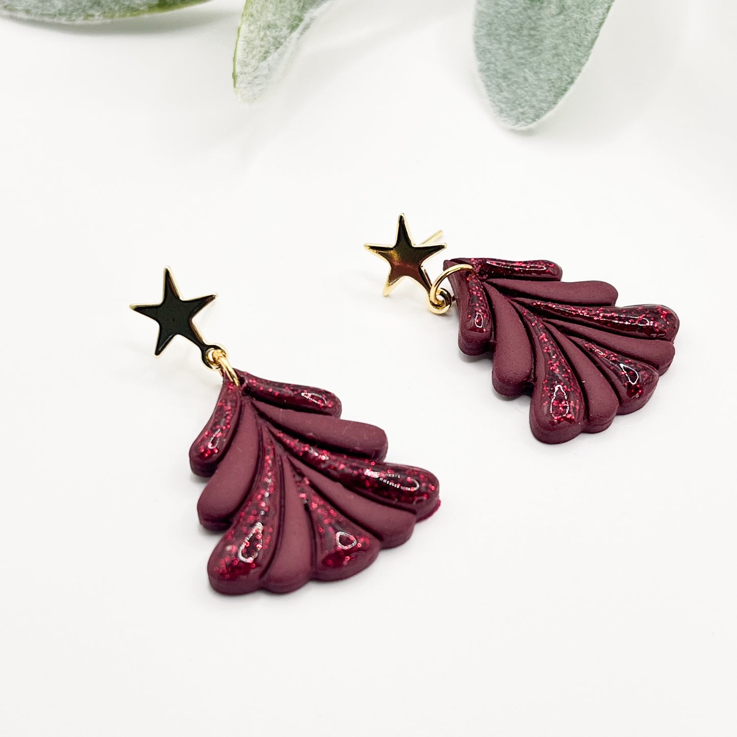 Shimmering Christmas Trees | Maroon
