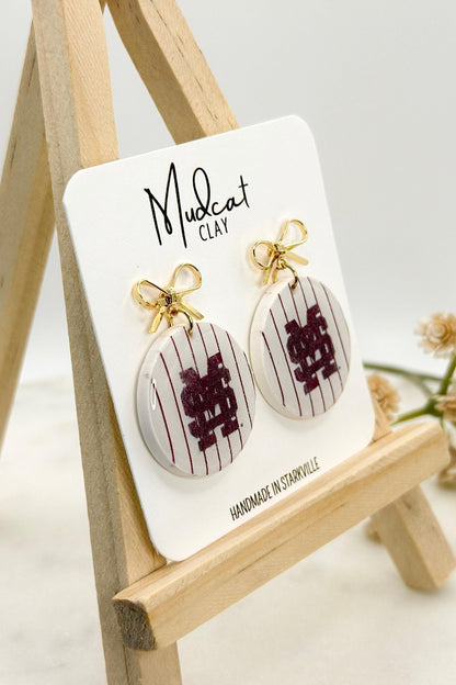 Mississippi State | M-over-S Pinstripes w/ Bows