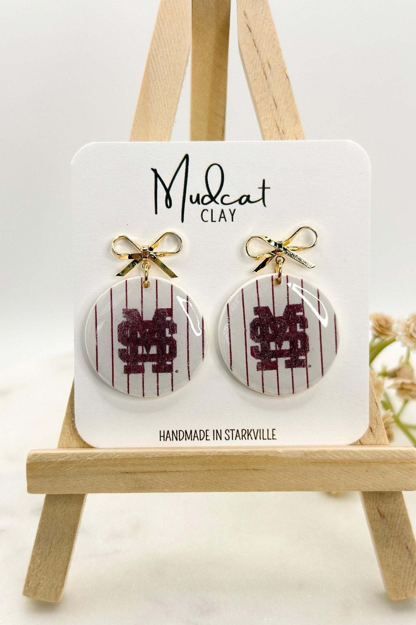 Mississippi State | M-over-S Pinstripes w/ Bows