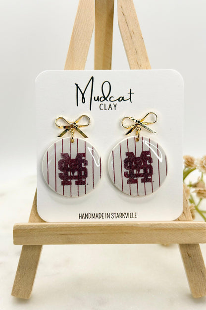 Mississippi State | M-over-S Pinstripes w/ Bows