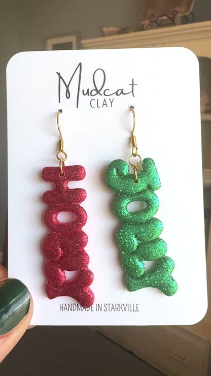 Glittering "Holly Jolly" Earrings
