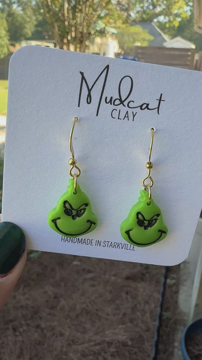 Grinch Dangle Earrings
